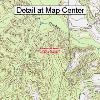  USGS Topographic Quadrangle Map   Tazewell South, Georgia 