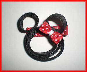 MINNIE MOUSE Boutique Ribbon Hair Bow Baby Girl Clippy  