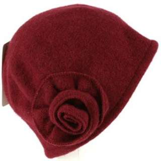   Winter Cloche Crushable Foldable Bucket Flower Church Hat Cap Wine ML