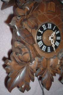 Day Cuckoo Clock Black Forest Germany Working NICE  