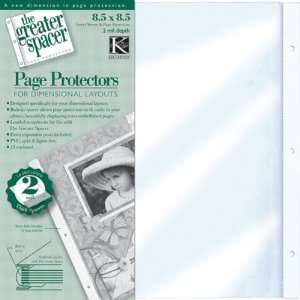  K & Co 8.5 X 8.5 Page Protectors 10 Pack GREATER SPACERS 