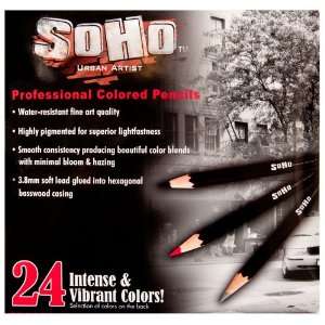  SoHo Urban Artist Professional Colored Pencil Set of 24 