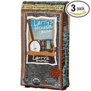 Larrys Beans Fair Trade Organic Coffee, Larrys House Blend, Whole 