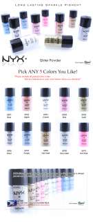 NYX GLITTER POWDER ANY 5 COLORS Pick Your Color  