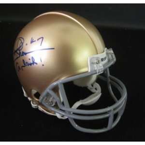  Joe Theismann Autographed Mini Helmet   Notre Dame JSA 