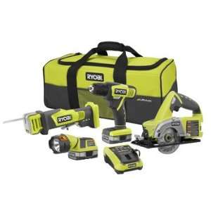 Factory Reconditioned Ryobi ZRCK412 12V Lithium ion 4 Piece Combo Kit