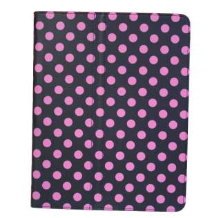   dot Black leather case cover W/Stand for iPad 2 076783016996  