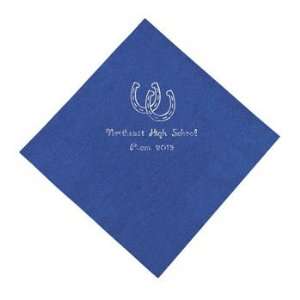  Personalized Western Blue Lunch Napkins   Tableware 