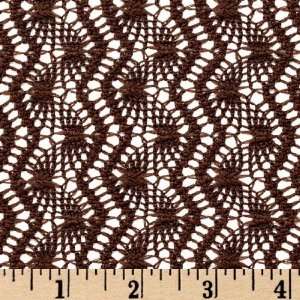  58 Wide Crochet Lace Brown Fabric By The Yard Arts 
