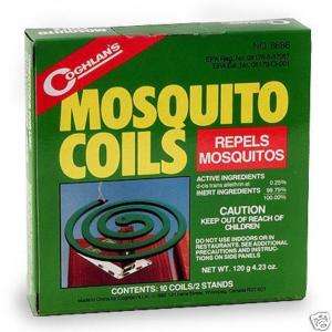 10 COGHLAN MOSQUITO INSECT REPELLENT COILS W/ 2 STANDS  