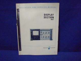 HP 141T DISPLAY SECTION OPERATING & SERVICE MANUAL  
