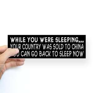  USA China Funny Political Sticker Funny Bumper Sticker by 