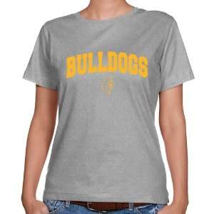 Ferris State Bulldogs Ladies Ash Logo Arch Classic Fit T shirt 