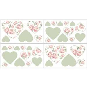  Rileys Roses Wall Decals   Set of 4 Sheets Baby