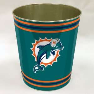    Miami Dolphins NFL Metal Waste Paper Basket 11