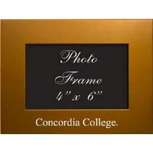 Concordia College   4x6 Brushed Metal Picture Frame   Gold  