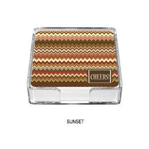  Preppy Plates Sunset / Cheers Coasters