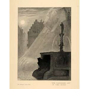  1900 Print Artist Tyra Kleen Wandering Jew Sphinx Night 