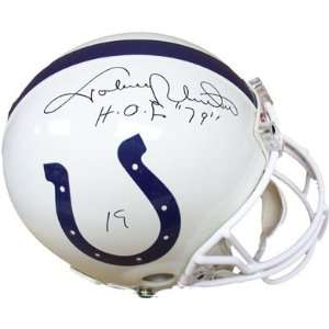  Johnny Unitas HOF 79 Autographed Baltimore Colt Helmet 