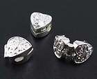 20pcs Silver Charms stopper head beads clips/locks fit European 
