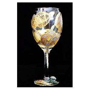  Sea Shell Shimmer Design   Hand Painted   Grande Wine   16 