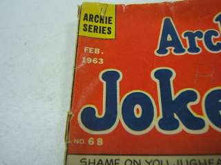 Archies Joke Book Comic Feb 1963 No 68 Archie Series  