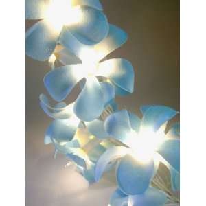  Blue Frangipani Flower Party String Lights (20/set)