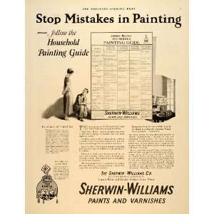  1924 Ad Sherwin Williams Paint Varnish Stain Enamel 