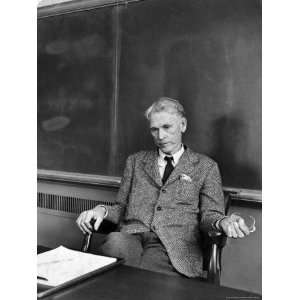  Mathematician Oswald Veblen Sitting in Classroom at the 