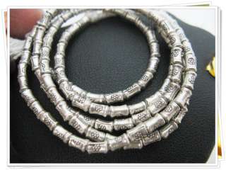 SGG Thai Karen Silver Imprint Tube 30 Beads  