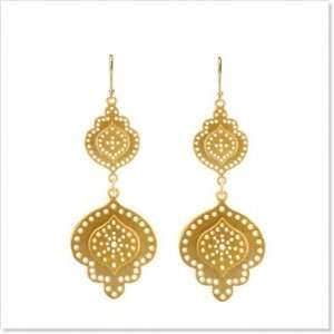    Marie Todd Paisley 18K Gold Vermeil Double Earrings Jewelry