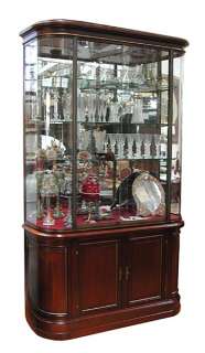 395 Antique French Mahogany & Glass Display Cabinet  