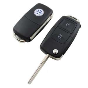  2 Buttons Flip Key Car Shell Case for Volkswagen Remote No 