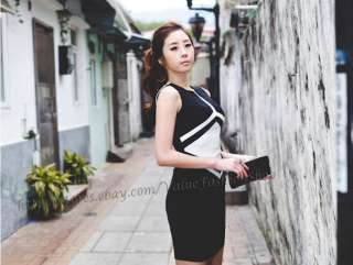 Korean Fashion Womens Elegant Pencil Office Career Party Fitted Slim 