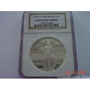  National Community Service Silver Dollar 1996 PROOF GRADED 