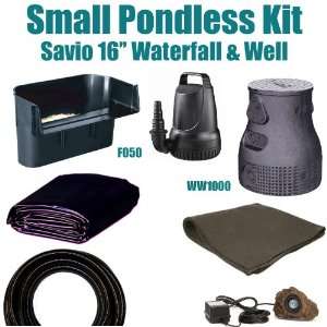  10 x 25 Small Pondless Waterfall Kit 3200 GPH Mag Drive Pump 