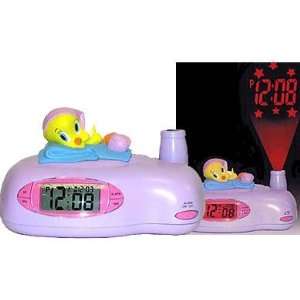  Warner Bros Tweety Bird Figure Projection LCD Clock Toys & Games