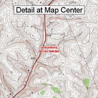  USGS Topographic Quadrangle Map   Sharpsburg, Kentucky 