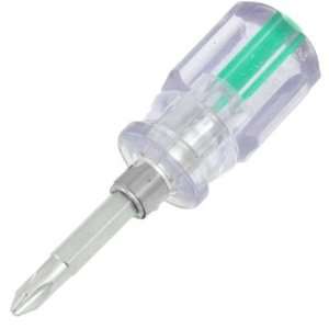   Clear Nonslip Handle Dual End 6mm Sharf Slotted Cross Bit Screwdriver