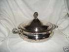 Towle silverplated casserole dish, art deco look