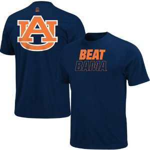  NCAA ESPN Auburn Tigers Beat T Shirt   Navy Blue Sports 