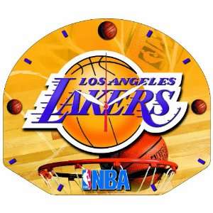   Lakers High Definition Clock ? Backboard Shaped