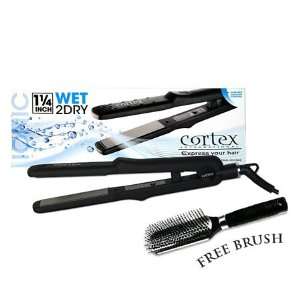 Cortex Wet to Dry 1 1/4 Ceramic Ionic Dual Voltage Flat Iron / Hair 