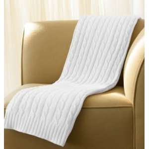  Lauren Ralph Lauren Cotton Cable Knit Throw Blanket 50 X 