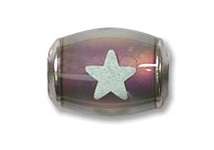 Lot 10 MOOD Mirage BEAD 6x10mm Oval~Glow in Dark Star  