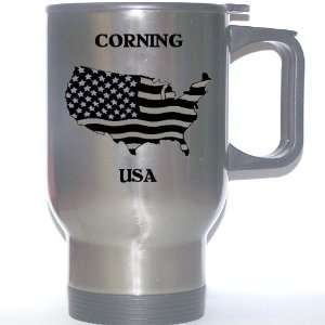  US Flag   Corning, New York (NY) Stainless Steel Mug 