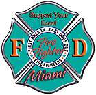 Support Miami Fire Fighter sticker, Decal IAFF