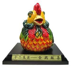Colorful Astrology Animal Figurine   The Rooster (Feng Shui Figurine 