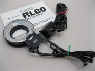 Capro RL80 ring light parts. No power supply.  