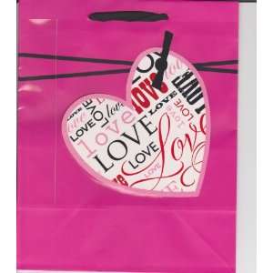  Love Gift Bag   Pink, Black, & Glitter Health & Personal 